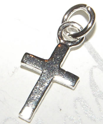 """CUTE!!!"""STUNNING STERLING SILVER CROSS PENDANT/CHARM!