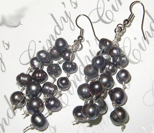FANCY PEARL EARRINGS - FINE QUALITY!