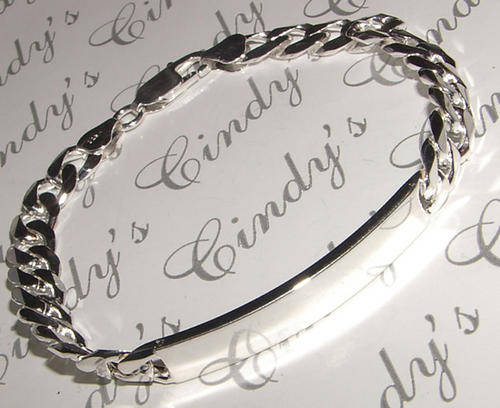 UNISEX!! STERLING SILVER ID BRACELET!