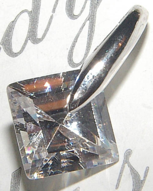 WHITE CZ STERLING SILVER PENDANT