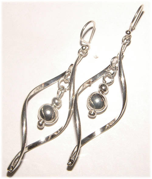 STERLING SILVER DANGLING EARRINGS