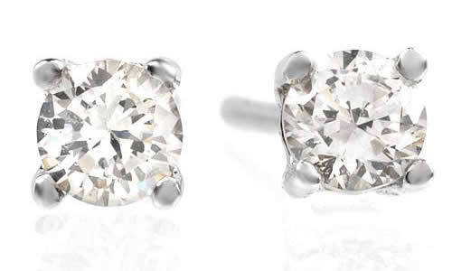 6mm ROUND CUT BRILLIANT WHITE CZ STERLING SILVER STUD EARRINGS!