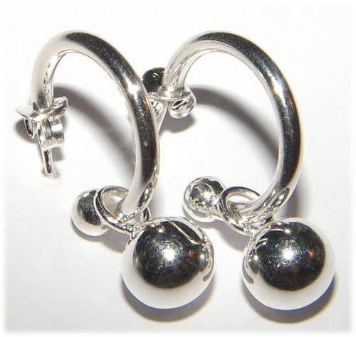 STERLING SILVER HOOP 'PRETTY WOMAN' EARRINGS