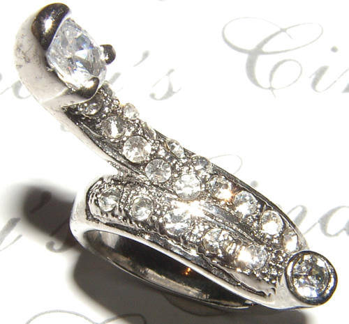 EXTREMELY BLING!!! CZ and Rhinestone Crystal Bling-Ring!