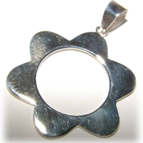 Beautiful Silver Pendant FLOWER POWER!!!