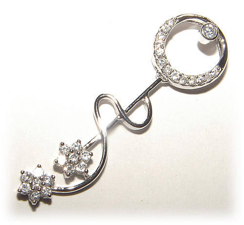 DIAMOND SIMULANT STERLING SILVER  PENDANT