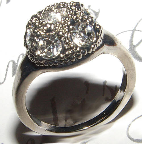 EXTREMELY BLING!!! WHITE RHINESTONE Bling-Ring!