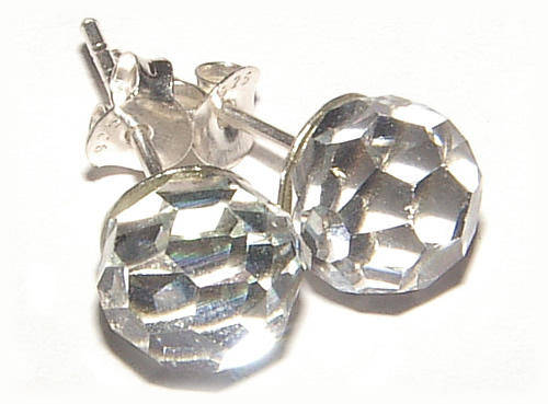 4.5mm GENUINE SWAROVSKI CRYSTALS IN SOLID STERLING SILVER STUD EARRINGS