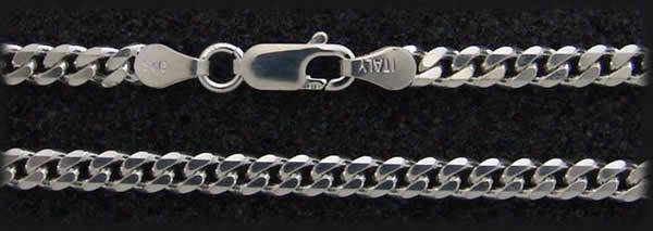 ***UNISEX*** 3mm Thick Solid Sterling Silver ITALIAN Curb Link Chain!