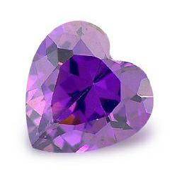 ***GORGEOUS*** PURPLE HEART SHAPE SPARKLING CUBIC ZIRCONIUM -  2.21cts!!