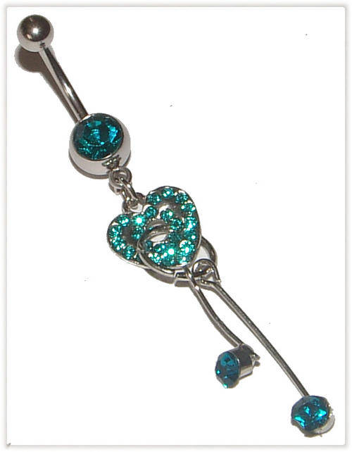 Crystal Dangling Naval Jewellery!