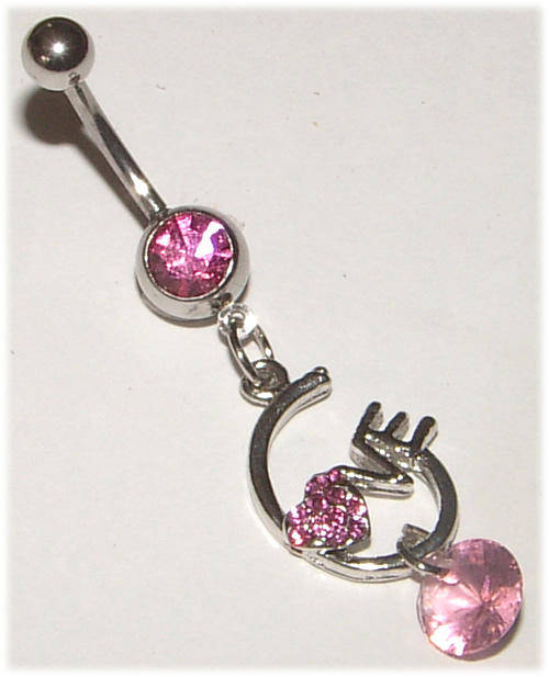 Crystal Dangling Naval Jewellery!