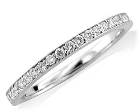 BEAUTIFUL RHODIUM OVER SILVER ETERNITY BAND!