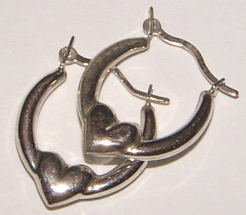 ***Feminine***Sterling Silver Silver Creole Hoop Earrings - PRETTY!!!