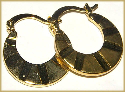 Fashion Jewellery - Fancy GP Creole Hoop Earrings