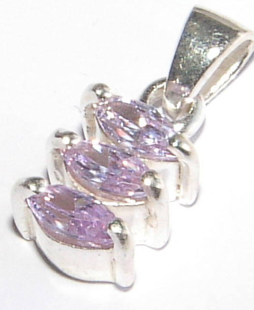 MARQUISE CUT LAVENDER STERLING SILVER PENDANT!