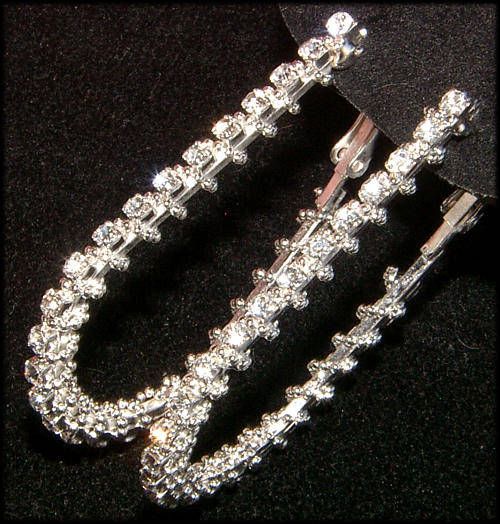 ***NEW!!!***NEW!!!***NEW!!!!***PRETTY RHINESTONE HOOP EARRINGS!!!