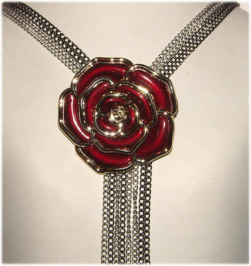 ***FUNCTIONAL AS WELL AS PRETTY!!*** PENDANT/BROOCH ON LONG MULTI-CHAINS!