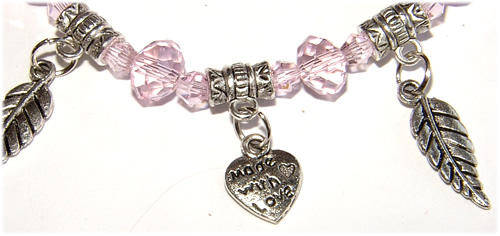 ***CHARM-ING!!!*** CHARM BRACELET WITH WORDS OF LOVE!