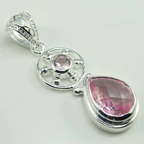 ***NATURAL GEMSTONES!!!***STUNNING NATURAL TOPAZ IN STERLING SILVER PENDANT!!!