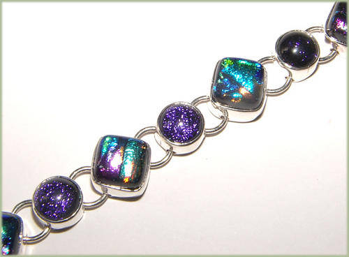 UNIQUE DICHROIC FUSED GLASS JEWELLERY - BEAUTIFUL  BRACELET
