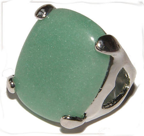 *** AU NATURAL!!*** NATURAL CHRYSOPRASE SILVER BLING RING - NEW!