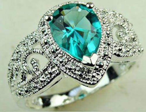 ***NATURAL GEMSTONES!!!***STUNNING GREEN AMETHYST IN STERLING SILVER RING!!!