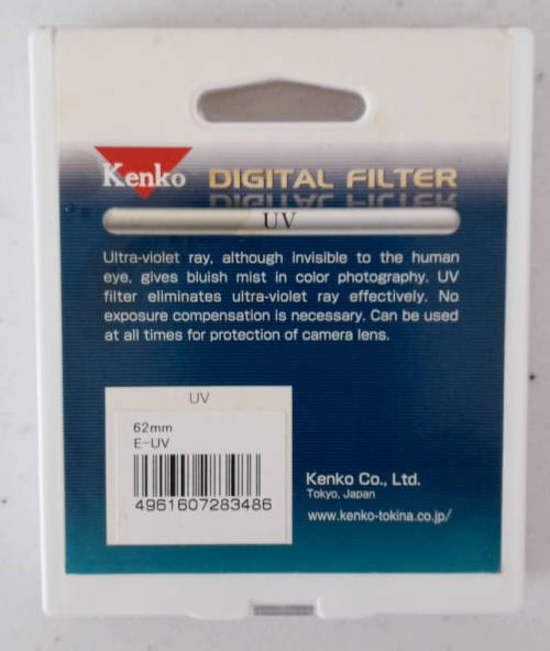 KENKO UV FILTER 62mm (JAPAN)