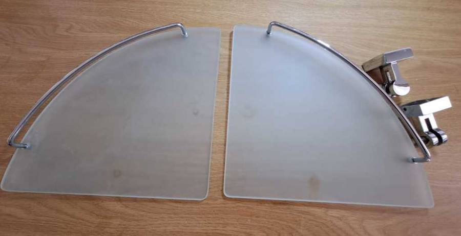 Glass shelves - bathroom