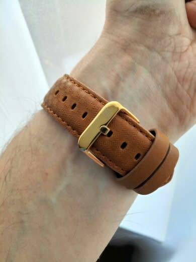 **LOWEST SHIPPING** NAVIFORCE 9117 GENUINE LEATHER WATCH - GOLD