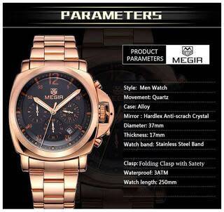 **LOW SHIPPING** MEGIR MENS CHRONOGRAPH WATCH WITH WATCH BOX