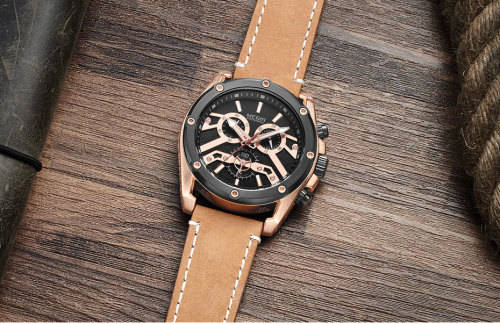 **New Model** Megir Mens Fully Functional Chronograph Watch