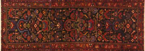 Magnificent Huge Authentic Persian Hand Knotted Hamadan Runner 3.08m x 1.10m ! - Pristine !