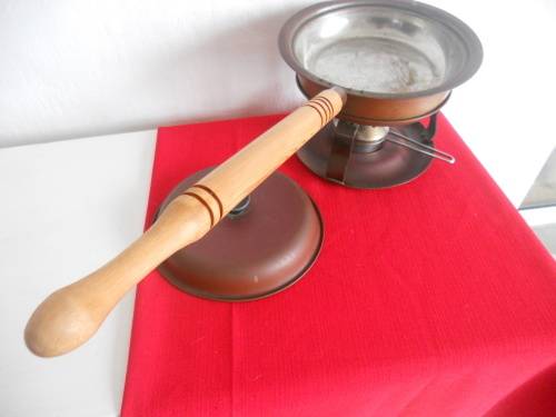 vintage copper double boiler chaffing dish