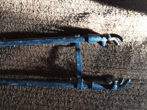 ANTIQUE  CAST IRON COAL TONG