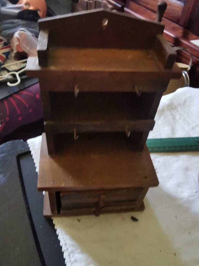 Vintage small wooden dresser with coasters