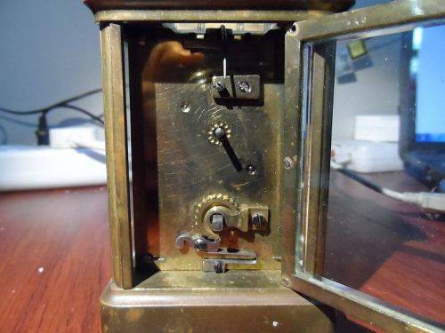 carriage clock. with case