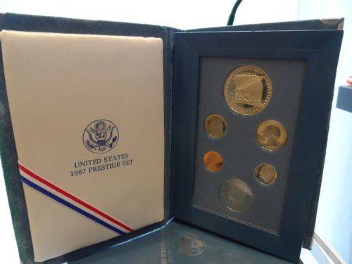 United States 1987 prestige proof coin set, silver.