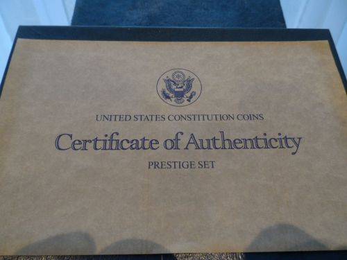 United States 1987 prestige proof coin set, silver.