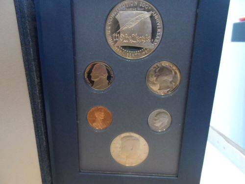 United States 1987 prestige proof coin set, silver.