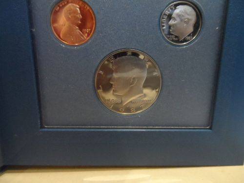 United States 1987 prestige proof coin set, silver.