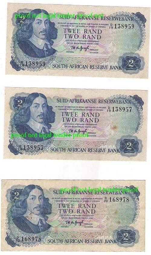 3 x 2 rand notes