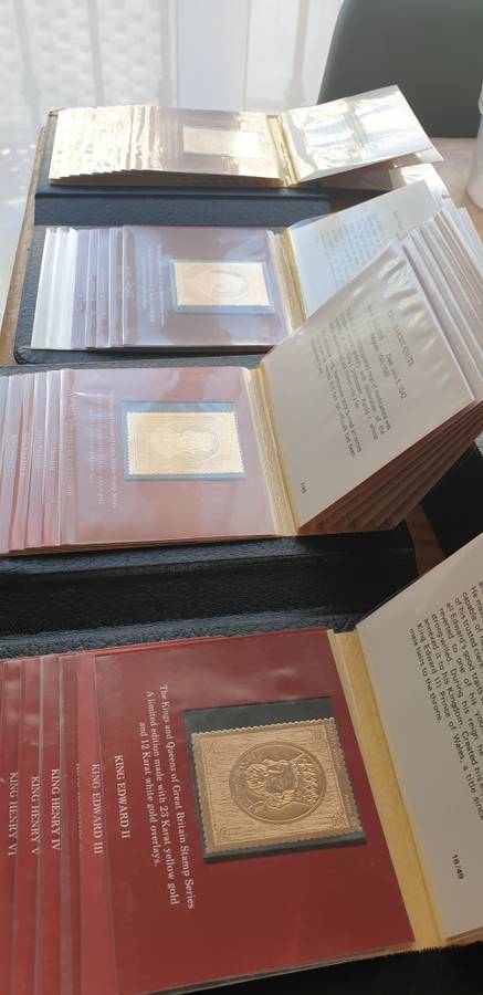 kings and queens of Great Britain gold stamp series