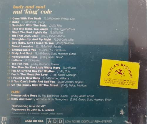 Jazz Greats - nat King Cole - Body and Souls