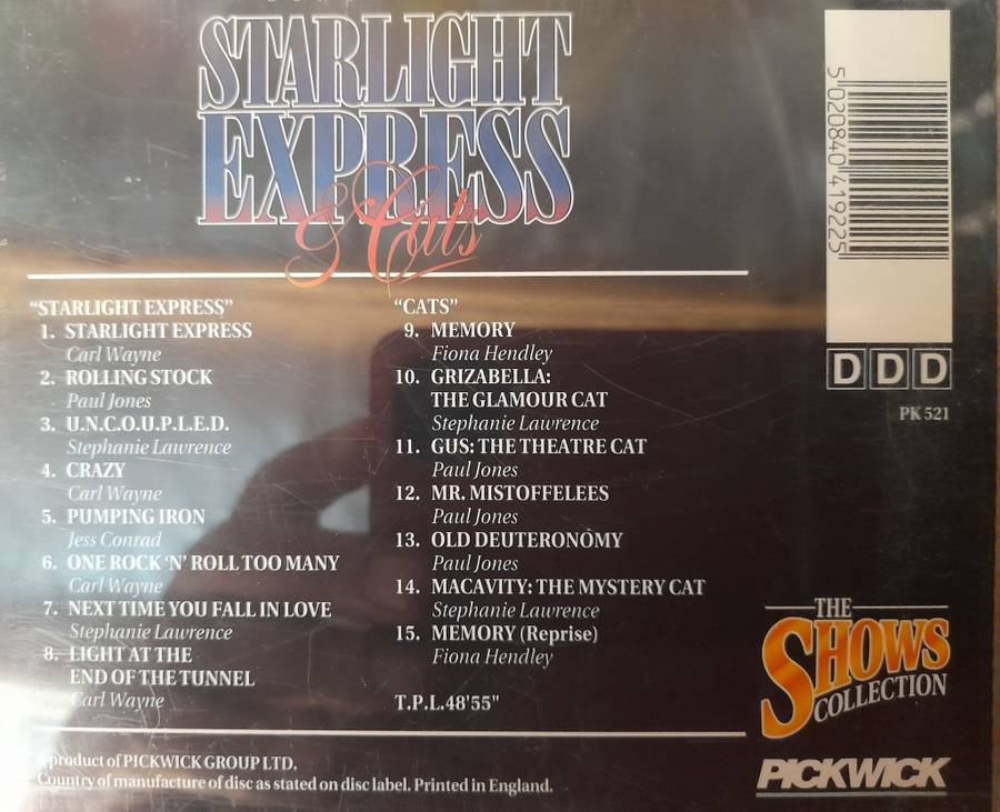 Songs from starlight Express & Cats