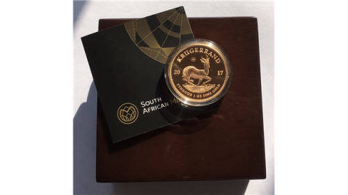 2017 South Africa 50th Anniversary Mint Mark Krugerrand Gold Full Krugerrand 1oz Coin