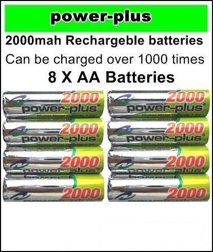 8 x AA Rechargeable batteries