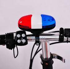 Bicycle Police light and siren! Great for kids play time and to warn motorists!