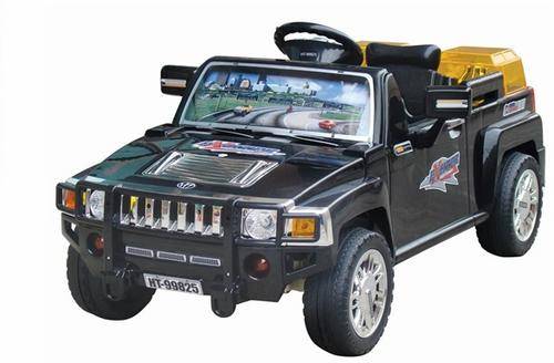 Battery Powered Black Hummer Ride on Kids 6V Rechargeable Car with Remote! Max 40kg limit