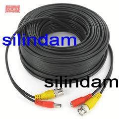 CCTV BLACK CAMERA CABLE - POWER & VIDEO 50m